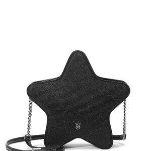Victoria’s Secret Black Glitter Star Crossbody Bag